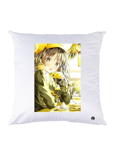 Printed Pillow Case polyester White 30x30cm