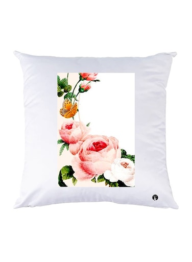 Printed Pillow Polyester White 30x30cm