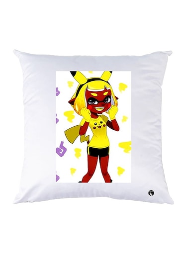 Printed Pillow polyester White 30x30cm