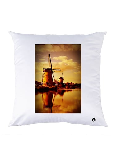 Printed Pillow polyester White 30x30cm