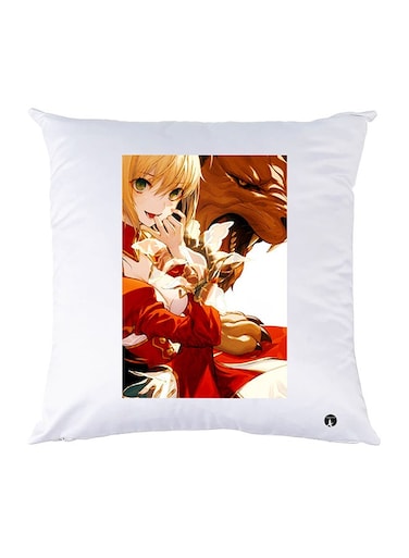 Printed Pillow Case polyester White 30x30cm