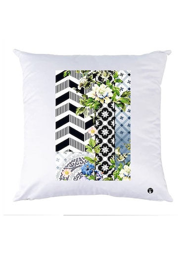 Printed Pillow Case polyester White 30x30cm