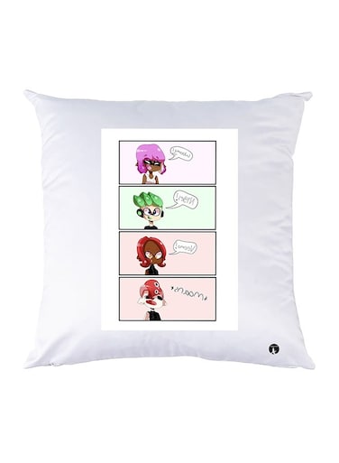 Printed Pillow Case polyester White 30x30cm