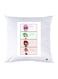 Printed Pillow Case polyester White 30x30cm