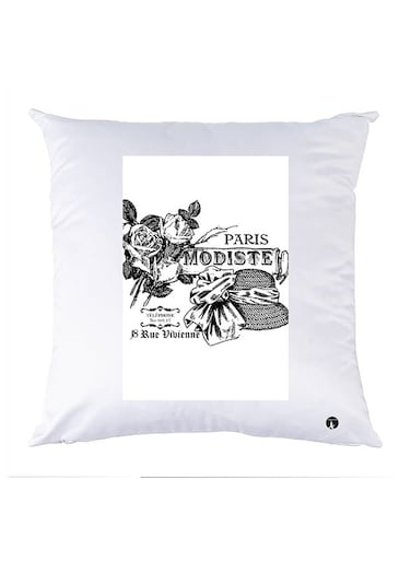 Printed Pillow Case polyester White 30x30cm