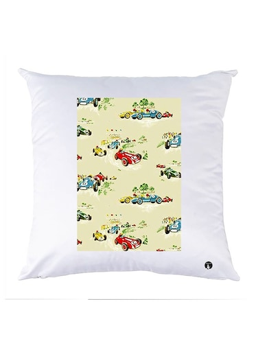 Printed Pillow Polyester White 30x30cm