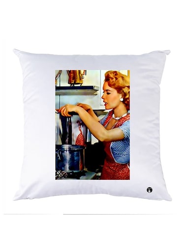 Printed Pillow polyester White 30x30cm