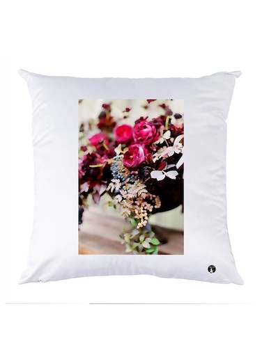 Printed Pillow polyester White 30x30cm