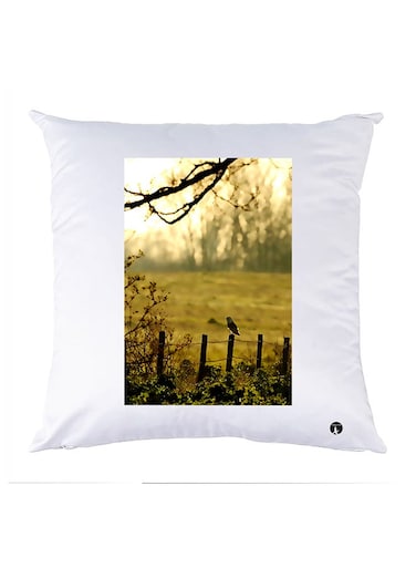 Printed Pillow Case polyester White 30x30cm