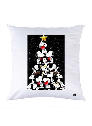 Printed Pillow polyester White 30x30cm