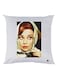 Lady Printed Decorative Throw Pillow White/Green/Brown