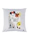 Printed Decorative Throw Pillow White/Blue/Brown 30x30cm