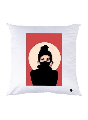 Printed Pillow polyester White 30x30cm