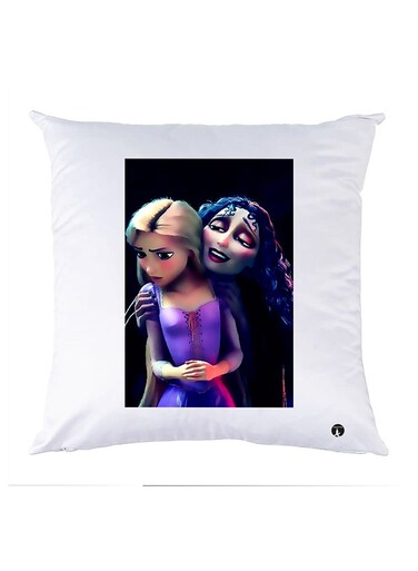 Printed Pillow Case polyester White 30x30cm