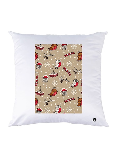Printed Pillow polyester White 30x30cm