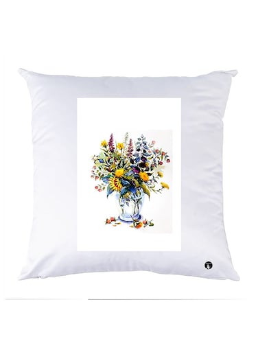 Printed Pillow polyester White 30x30cm
