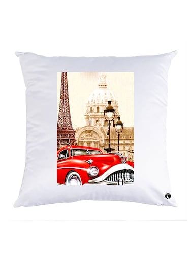 Printed Pillow polyester White 30x30cm