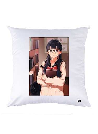 Printed Pillow Case polyester White 30x30cm