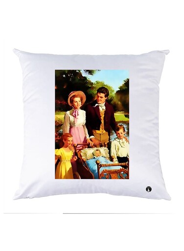 Printed Pillow polyester White 30x30cm