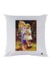 Girl Printed Decorative Throw Pillow White/Green/Beige 30x30cm