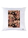 Floral Printed Throw Pillow White/Black/Pink 30x30cm