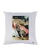 Printed Throw Pillow Polyester White/Pink/Green 30x30cm