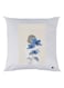 Girl With Flower Printed Throw Pillow White/Blue/Beige 30x30cm