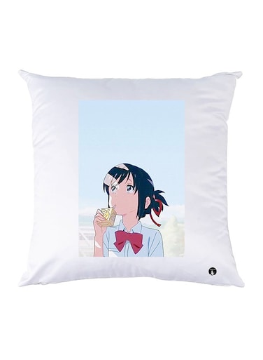 Printed Pillow Case polyester White 30x30cm