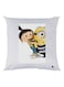 Cartoon Printed Pillow White/Yellow/Black 30x30cm