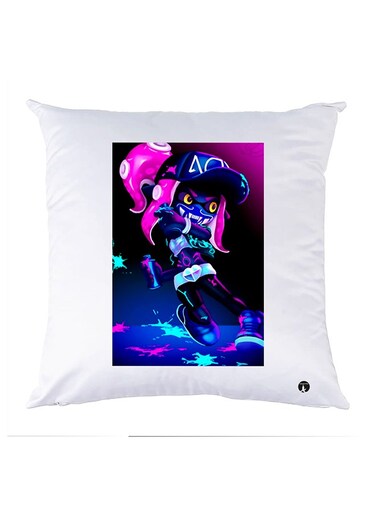 Printed Pillow Polyester White 30x30cm