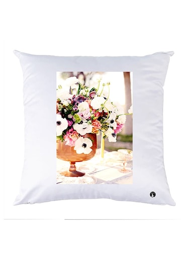 Printed Pillow polyester White 30x30cm