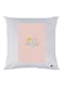 Elephant Printed Decorative Throw Pillow White/Pink/Yellow 30x30cm