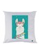Printed Throw Pillow polyester White/Blue/Pink 30x30cm
