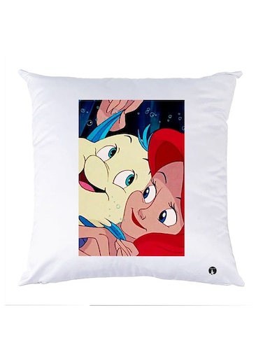 Printed Pillow polyester White 30x30cm