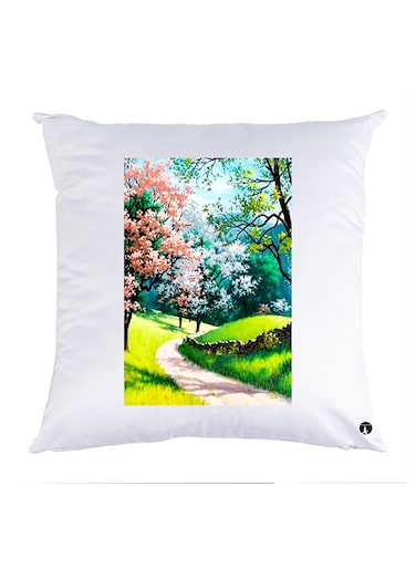 Printed Pillow Case polyester White 30x30cm