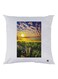 Nature Printed Decorative Throw Pillow White/Yellow/Green 30x30cm