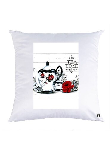 Printed Pillow Polyester White 30x30cm