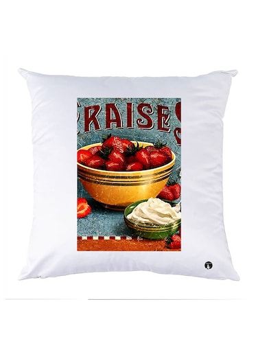 Printed Pillow polyester White 30x30cm