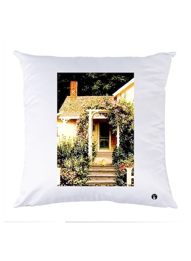Printed Pillow polyester White 30x30cm