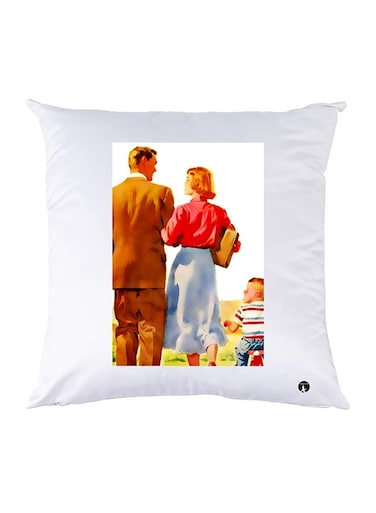 Printed Pillow polyester White 30x30cm