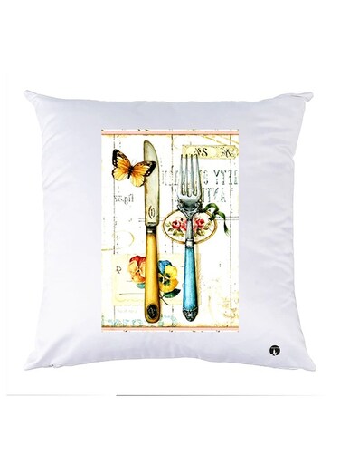 Printed Pillow Case polyester White 30x30cm