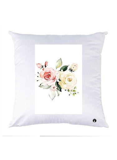 Printed Pillow polyester White 30x30cm