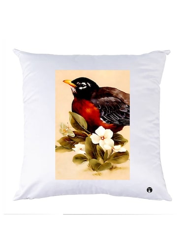 Printed Pillow polyester White 30x30cm