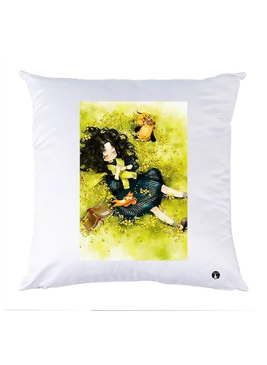 Printed Pillow polyester White 30x30cm