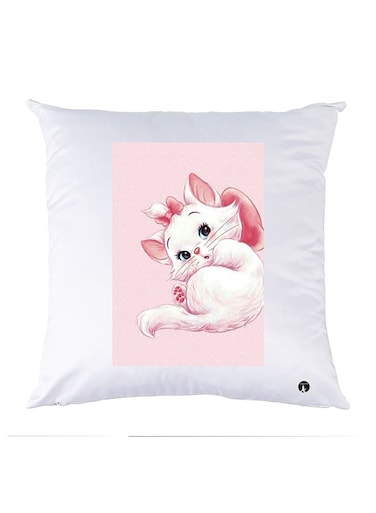 Printed Pillow Case polyester White 30x30cm