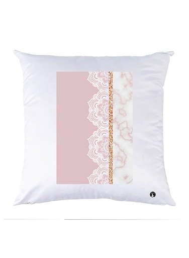 Printed Pillow Case Polyester White 30x30cm