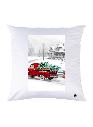 Printed Pillow Case polyester White 30x30cm