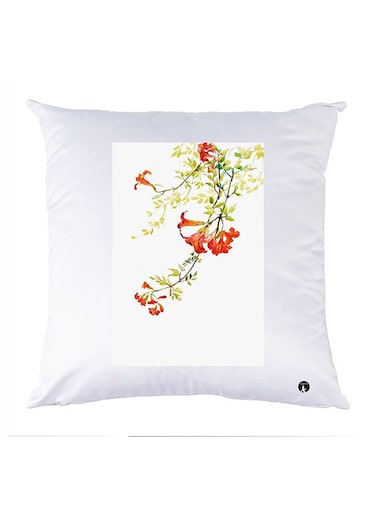 Printed Pillow Case Polyester White 30x30cm
