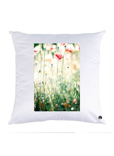 Printed Pillow Case polyester White 30x30cm
