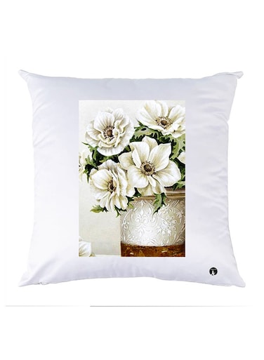 Printed Pillow polyester White 30x30cm